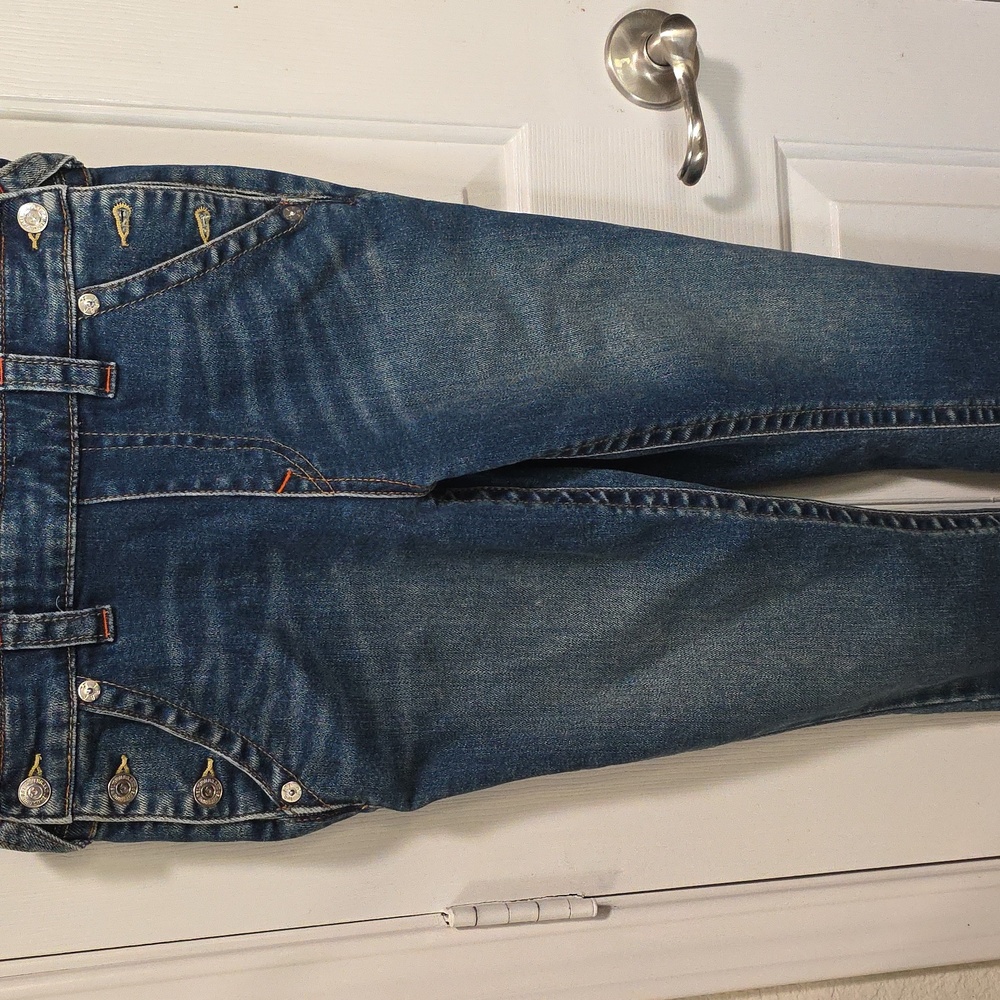 True Religion Dark Blue Denim Overalls - Picture 4 of 13